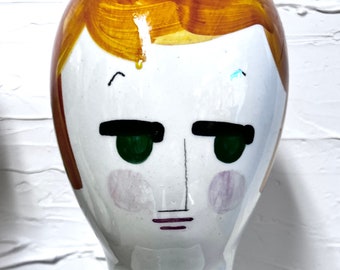 Vintage Mod MCM 60s-70s Coop Pottery Mannequin Head Unisex  Hat/Wig Stand