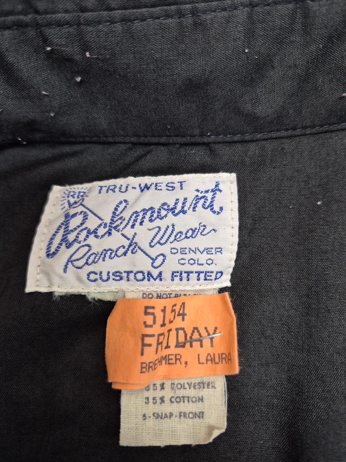 VTG Rockmount Ranch Wear Tru-West ブラック レッド 刺繍 パール