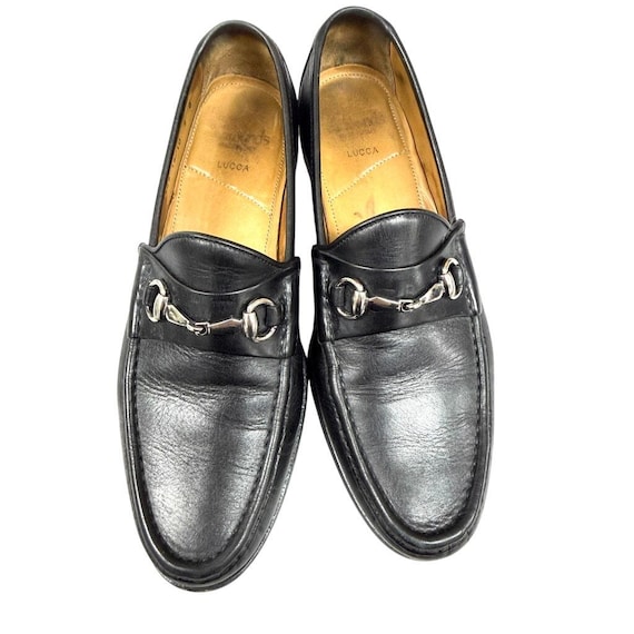 VTG 80s Allen Edmonds Lucca Black Leather Horsebit Loafers  display picture 1
