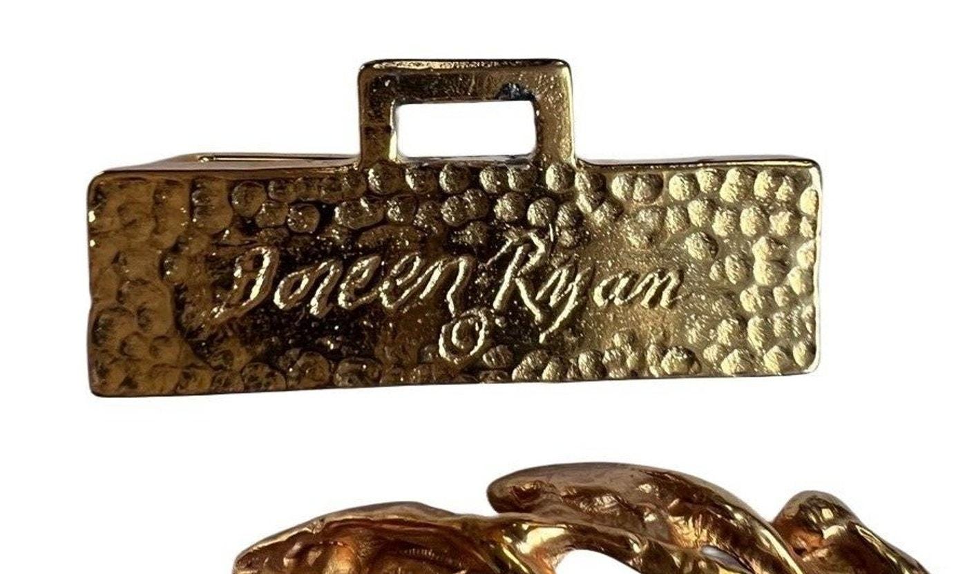 Doreen Ryan Lion\'s Head Belt Buckle Vintage Doreen Ryan Lion Head Belt Buckle Signed Gig  main image 3