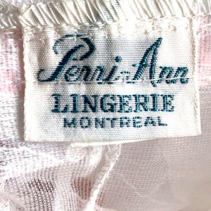 VTG 1960s Perri Ann Peignoir Set White Lace Bridal Nylon M L Romantic M/L image 12