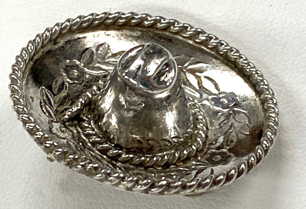 Broche / pendentif Cultura Zapoteca Mexico, en argent Sterling 925, vintage