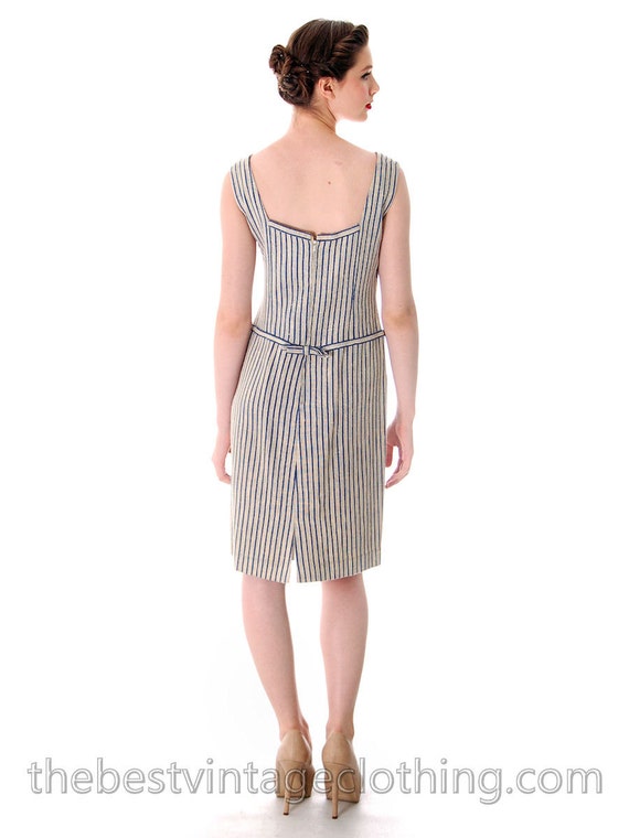 Vintage  Caroline Dubac Linen Sheath Dress and Ja… - image 4