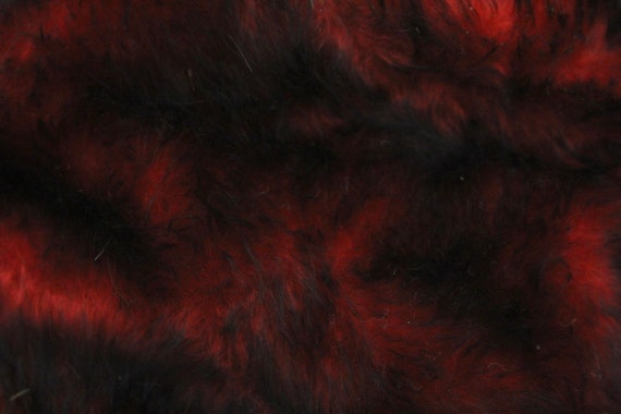 Vintage 1950s Red Black Fur Felt Turban Pillbox C… - image 5