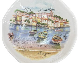 City Opificio Etico Bowl Portofino Italy Vintage Signed Stamped Pasta Salad 9"