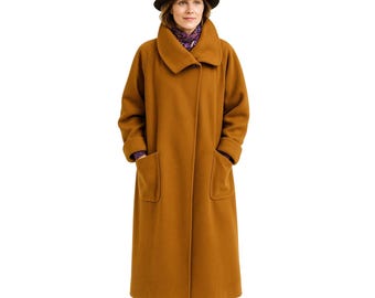 1980s VTG Christian Dior Loro Piana Lambswool Coat Patch Pockets