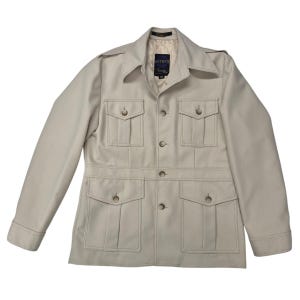 VTG 70s Peters Leisure Suit  All Weather Sportswear Ivory Mens Sz 40 Excellent