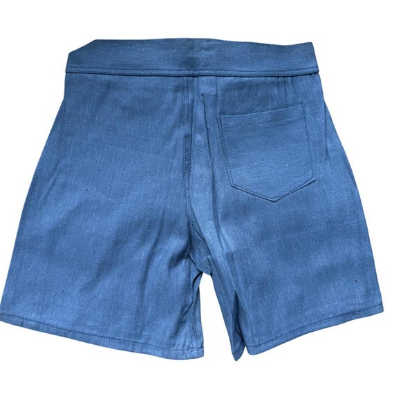 Rare Vtg 1940s Deadstock Blue Sanforized Shorts -… - image 4