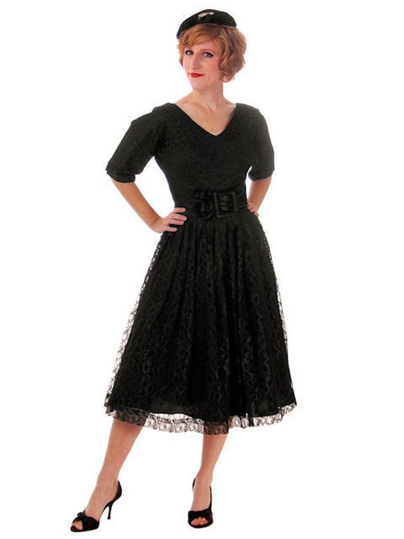 1950's black store dress