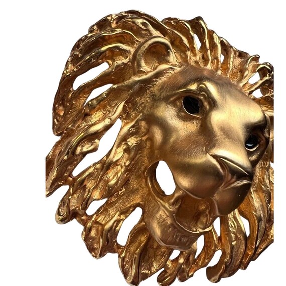 Vintage Doreen Ryan Lion Head Belt Buckle Signed Gig  display picture 2