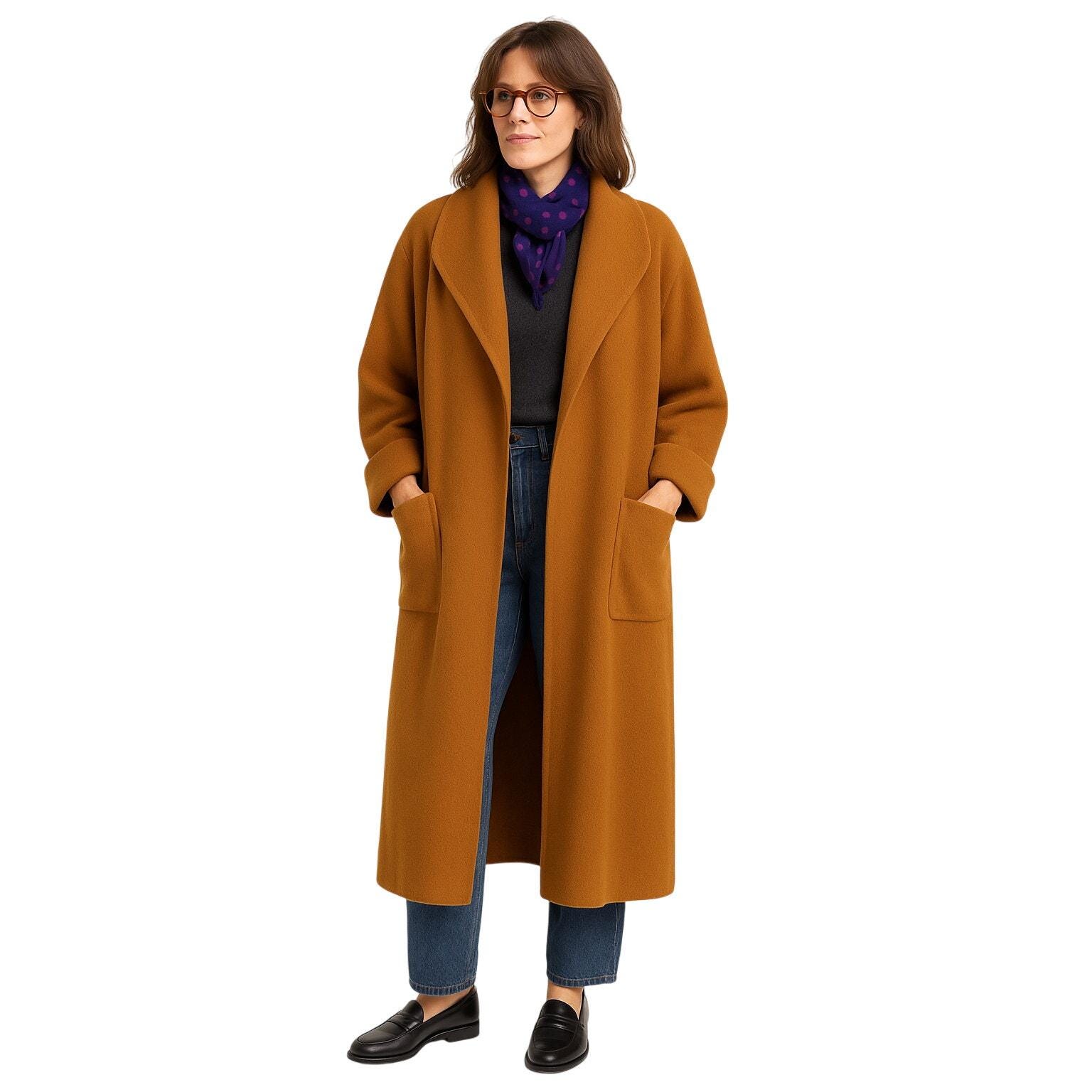 1980s VTG Christian Dior Loro Piana Lambswool Coat Patch Pockets