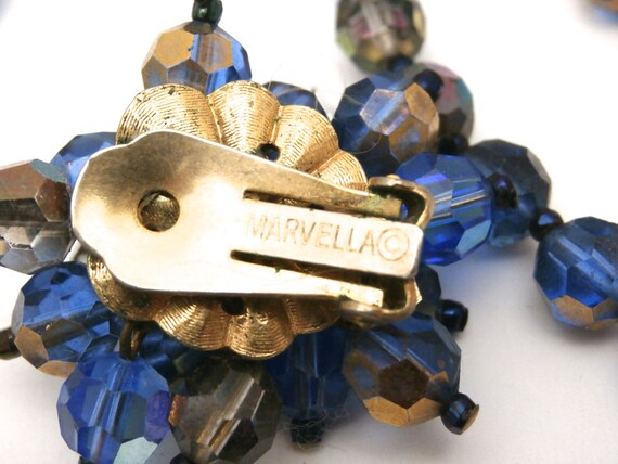 Stunning Vintage Signed  Marvella Sapphire Blue A… - image 4