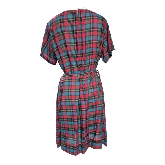 white christmas dresses Plaid Tie Waist Long Sleeve Dress – Charming Charlie