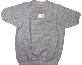 NWT Deadstock Wrangler Gray Heathered Short Sleeve Sweatshirt Sz M 38-40