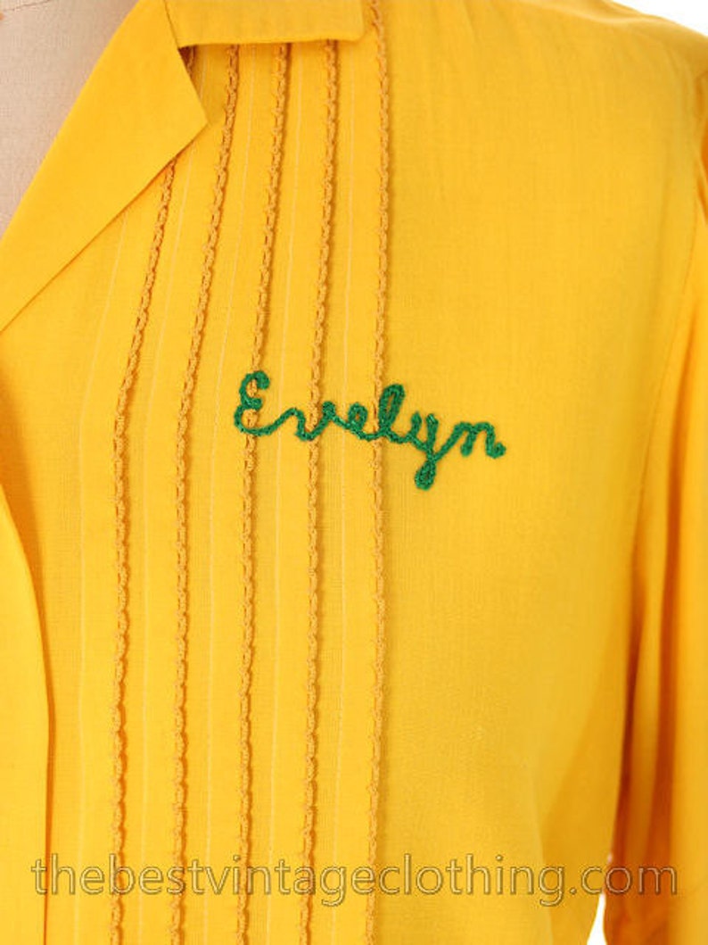 Vintage Olympia Beer Rayon Ladies Bowling Shirt Evelyn 1950s Large