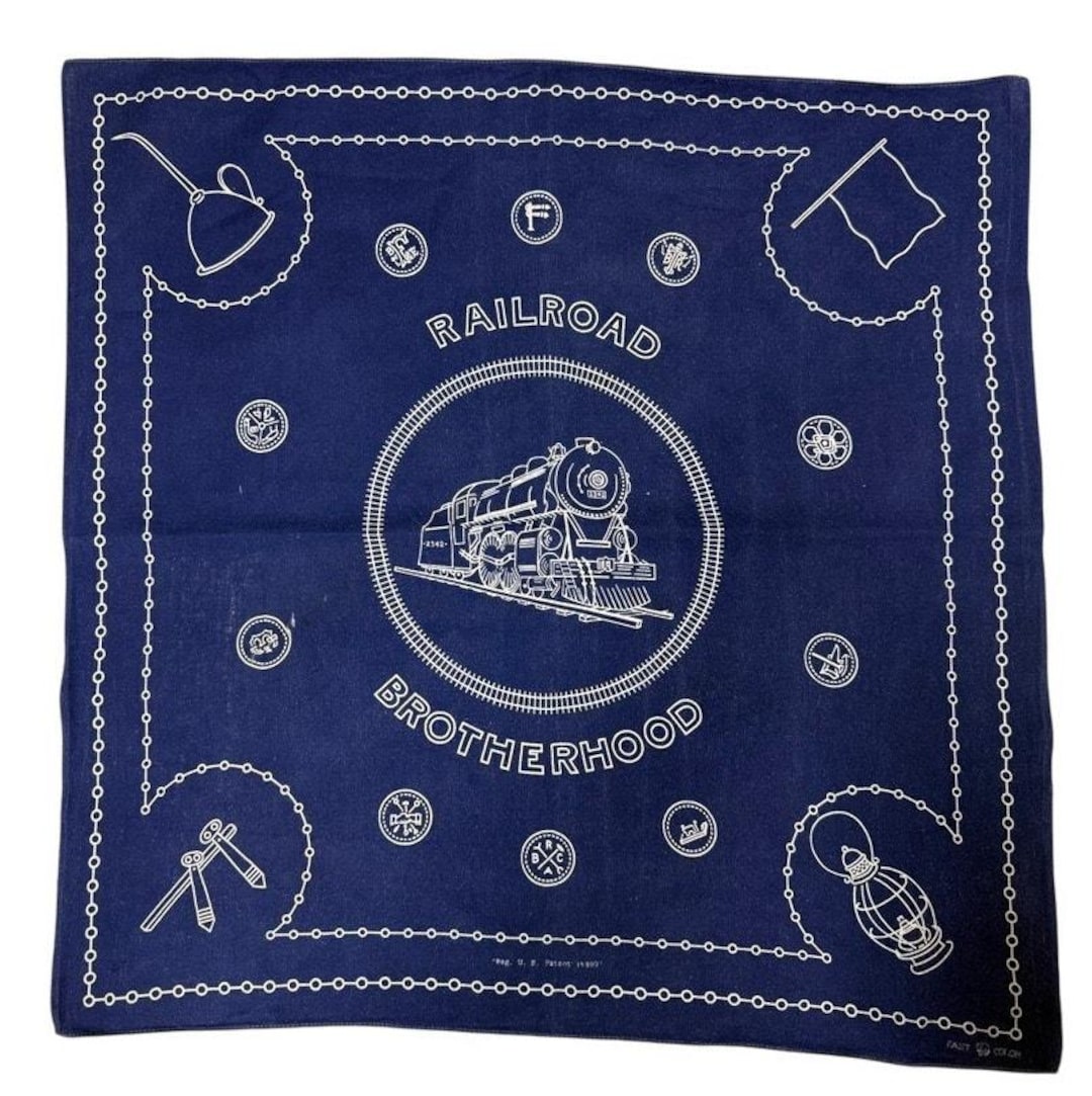 40's RAILROAD BROTHERHOOD BANDANA バンダナ 商品紹介 » “RAILROAD BROTHERHOOD” BANDANA - Suntrap, Vintage