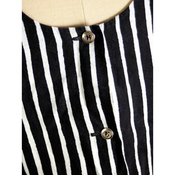 Vintage Marimekko Black & White Stripes Piccolo J… - image 3