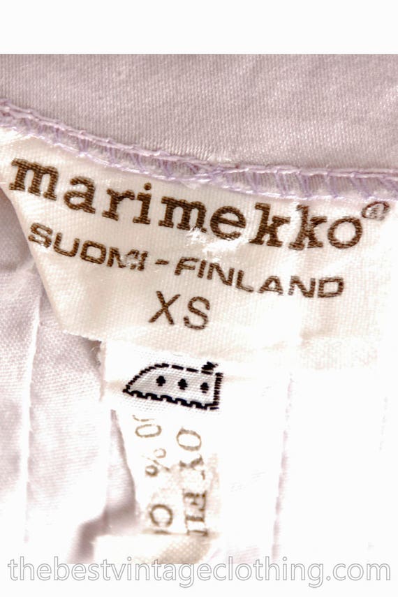 Vintage Marimekko Suomi Finland 1978 Gray Cotton … - image 5