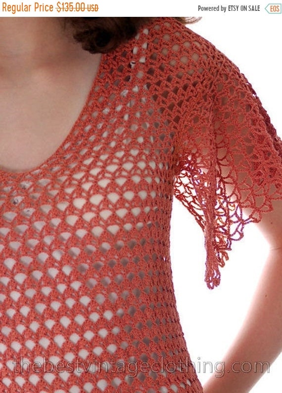 On Sale Lovely Vintage Dusty Rose Pink Open Work C