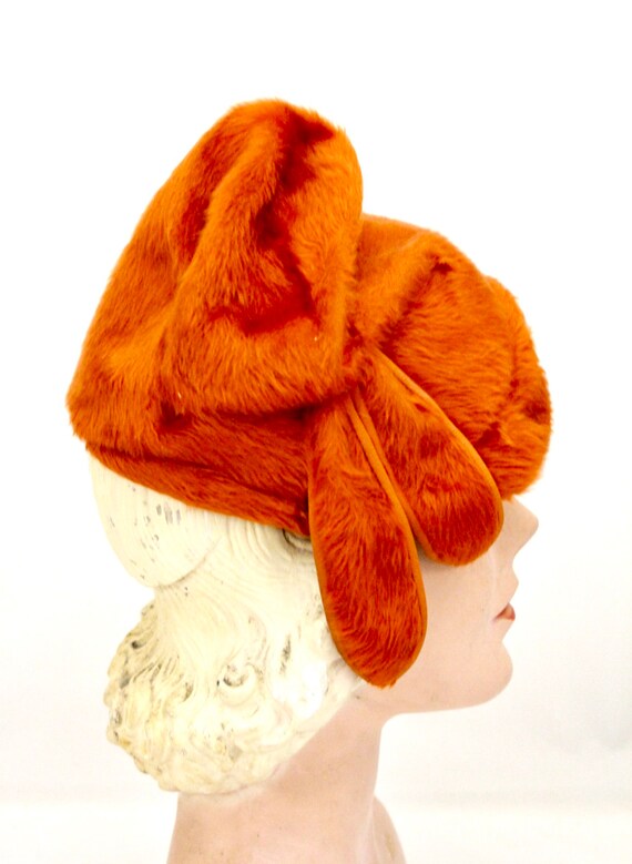 Vintage Norman Durand Original Burnt Orange Felt … - image 3