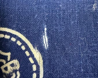 vintage bandanna 1930-40s Brotherhood 紺色 vintage bandanna 1930-40s Brotherhood 紺色 vintage bandanna