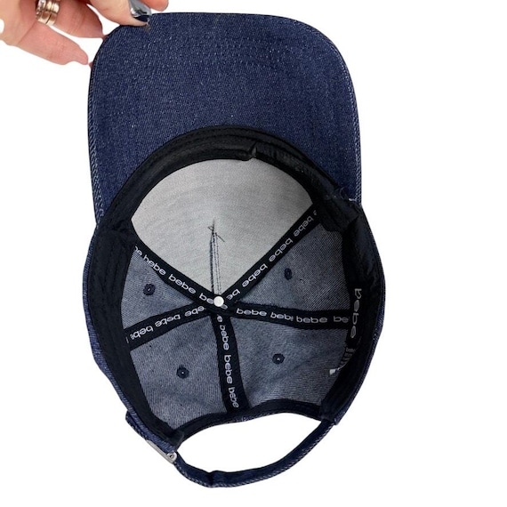 VTG Y2K Bebe Rhinestone Logo Denim Baseball Cap – 100% Cotton
