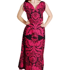 Early Marimekko Maxi Dress Maija Isola Fandango Suomi Finland XS Vintage 1963 1960s