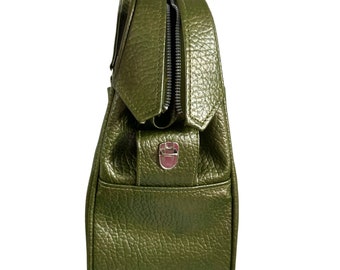 USA 1960’s Samsonite AVOCADO VINTAGE BAG Vintage Samsonite Avocado Green Leather Suitcase 1960s/70s
