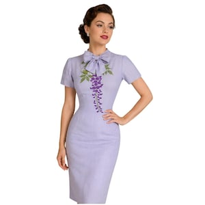 purple fifties dress Purple 50's Style Occasion Dresses Uk Zapaka Women Blue 1950s Dress  Hepburn Style Halter Neck Vintage
