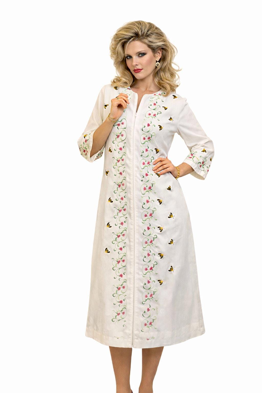 embroidered bee dress Vintage 1960's Golden Bee Chinoiserie Embroidered Dress Gucci Style –  PauméLosAngeles main image 1