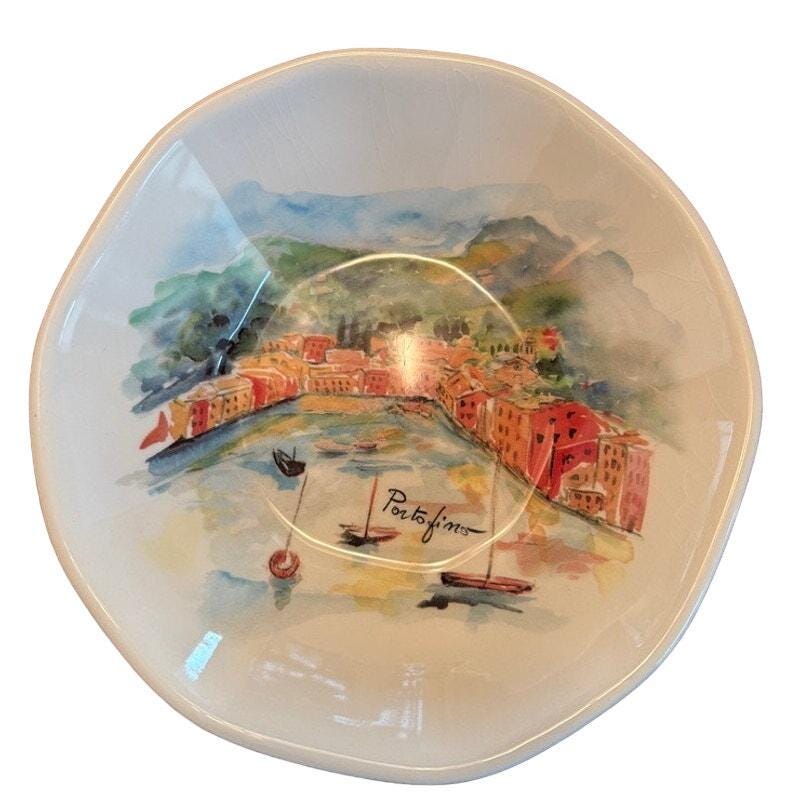 City Opificio Etico Bowl Portofino Italy Vintage Signed Stamped