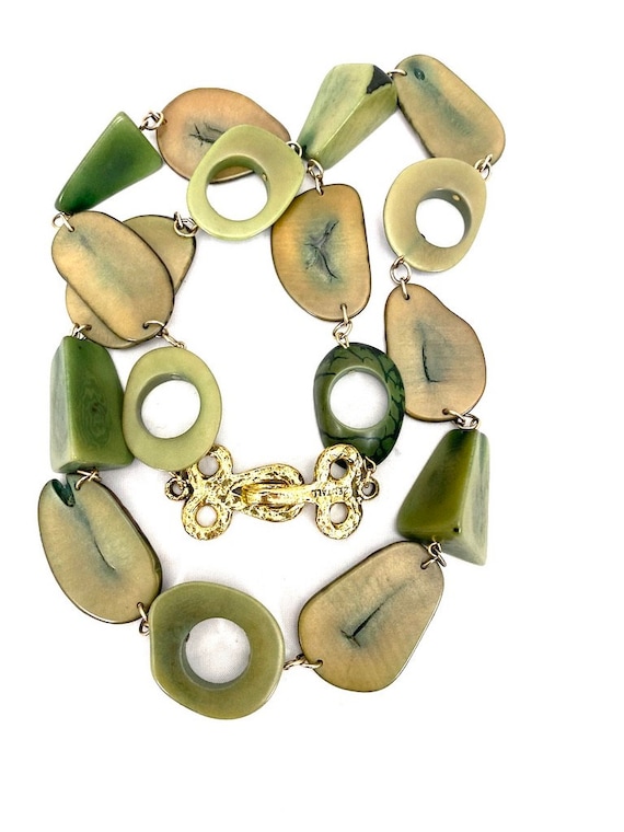 Rare Vintage Necklace Robert Zentall Green Super … - image 1