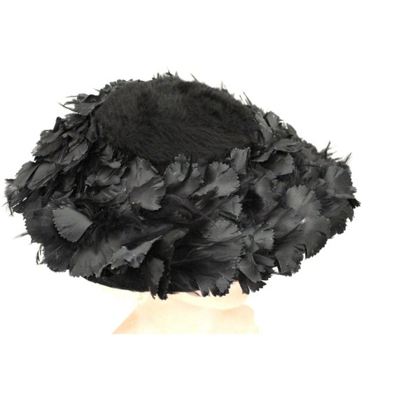 Vintage Feathered Hat By Lucila Mendez New York Excellent Condition il_fullxfull.6094727078_lsv7.jpg main image 4