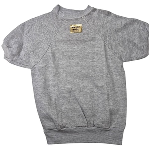 Sudadera Wrangler de manga corta gris jaspeada de los años 80, nueva colección, tallas S 34-36