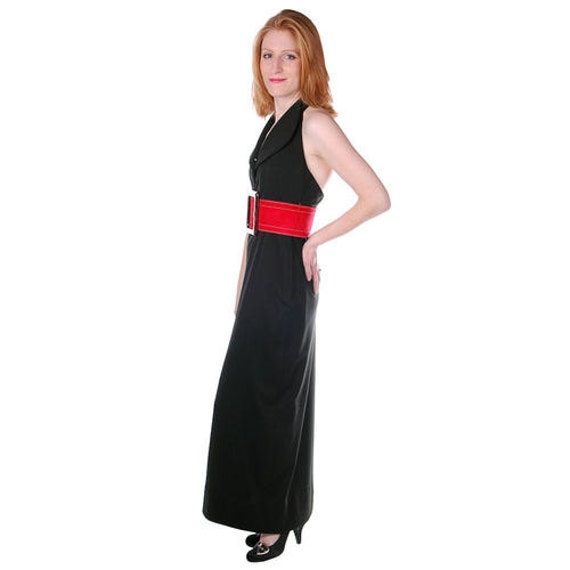 Vintage Geoffrey Beene  1970s Designer Dress Blac… - image 3