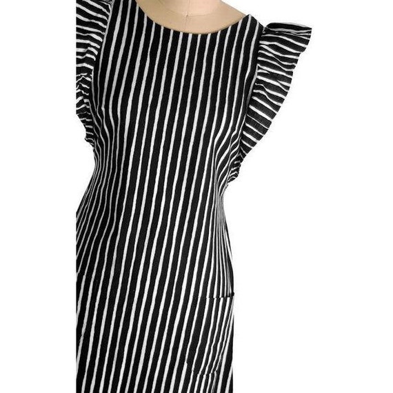 Vintage Marimekko Black & White Stripes Piccolo J… - image 4