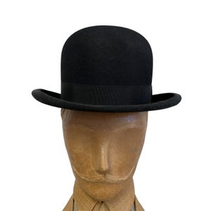 Antique Mens 7 Bowler Derby Hat 1930s-50s Comfort Quality Excellent Clean