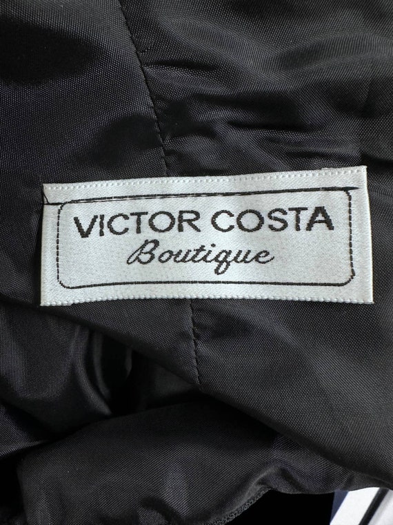 80s VTG Victor Costa Boutique Sz 8 Black Velvet B… - image 6