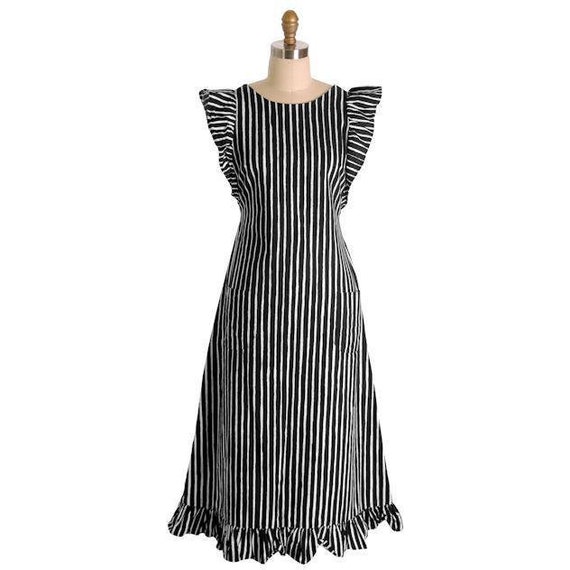 Vintage Marimekko Black & White Stripes Piccolo J… - image 1