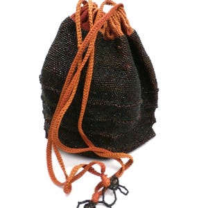 Downton Purse Antique All Beaded Bag Womens Drawstring Victorian 1910-20s
