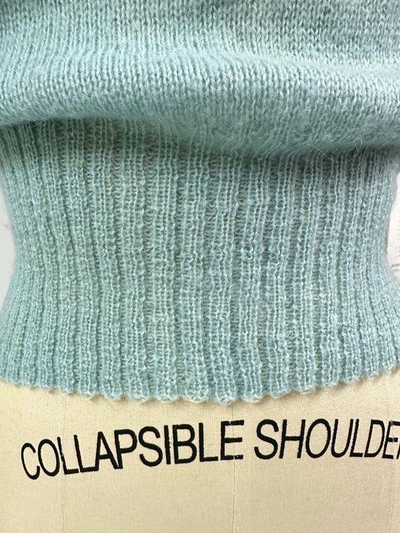 40s VTG Evergreen Knitwear Wool SS Sweater Light … - image 3