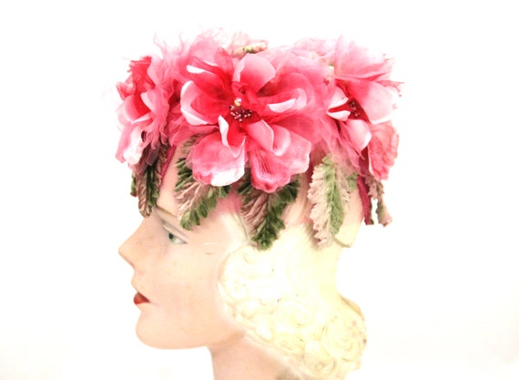 Vintage 1950s Garden Party Pillbox  Hat Valerie M… - image 7