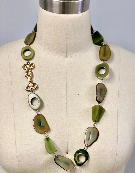 Rare Vintage Necklace Robert Zentall Green Super … - image 2