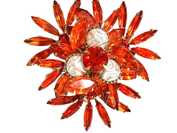 Exquisite Vintage Signed Judy Lee Brooch & Earrin… - image 2