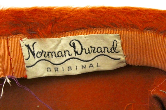 Vintage Norman Durand Original Burnt Orange Felt … - image 6