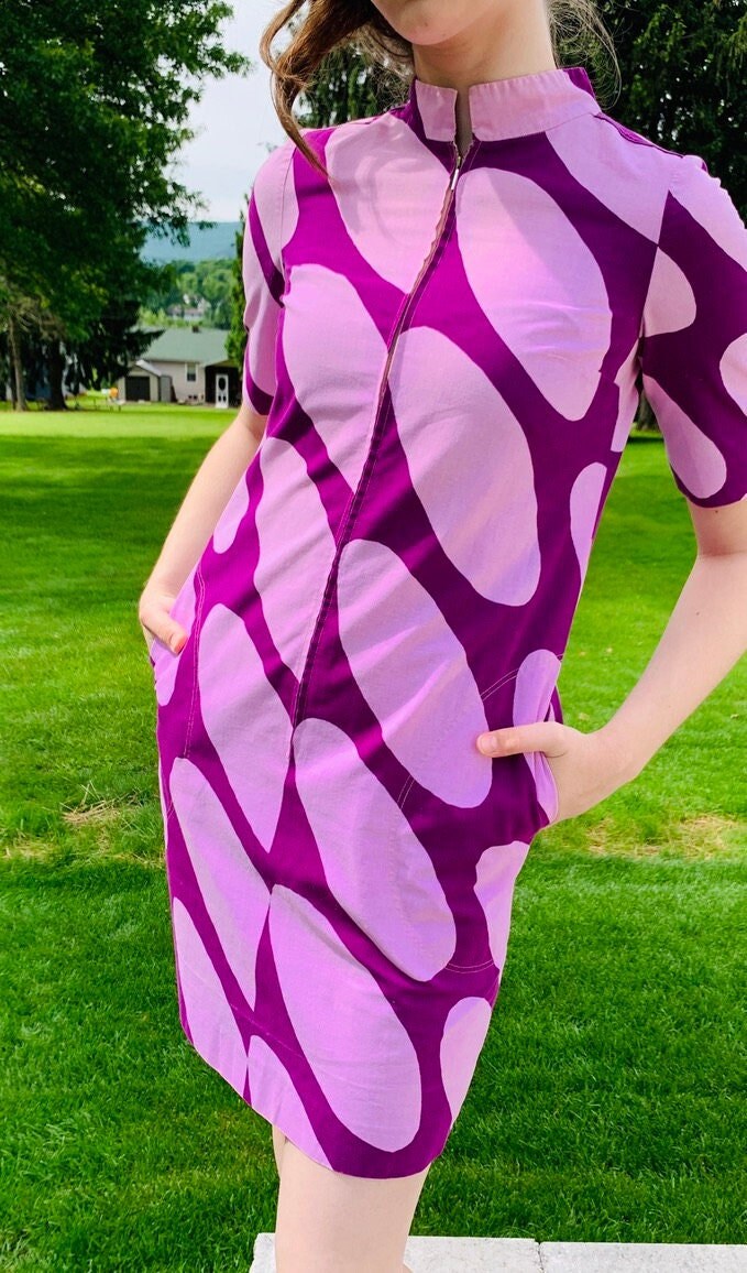 Marimekko ”linssi” by Kaarina Kellomäki VTG 1966 Mini Dress