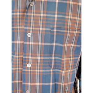 VTG 1950s Pennleigh Sanforized Cotton Plaid Shirt Ivy League Midcentury M image 6