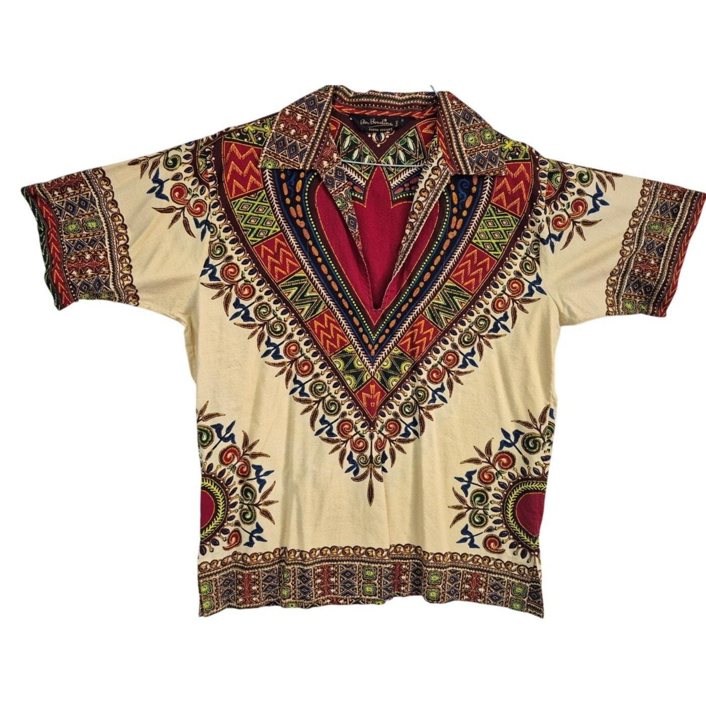 70s ダシキシャツ パープル 70s Dashiki - Etsy