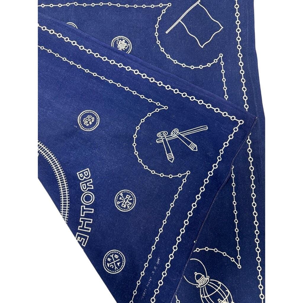 Vtg 1930s Union Railroad Brotherhood Trunk Down Indigo Blue