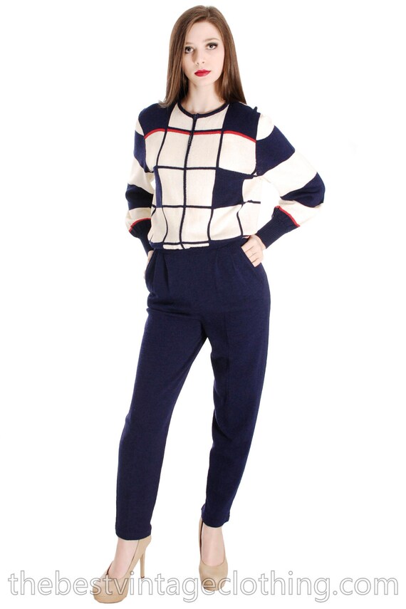 Antonella Preve Knit 1980s CACHE COLORBLOCK JUMPS… - image 3